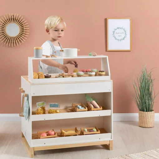 Best 2-i-1 legekøkken & butik - Prunus (hvid)