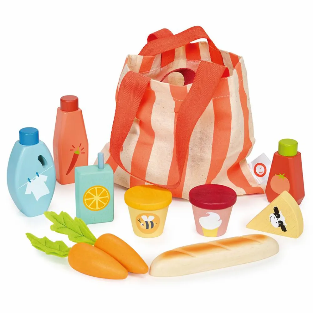 Indkøbspose med madvarer, 11 dele