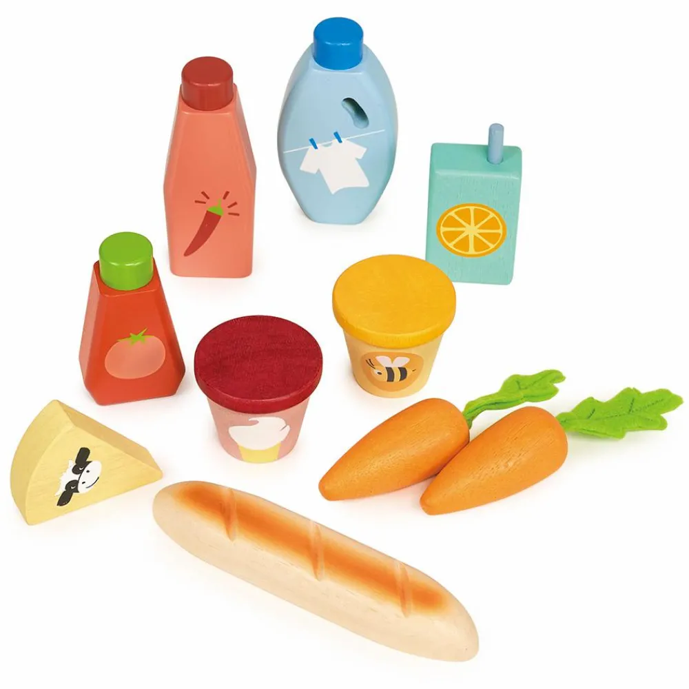 Indkøbspose med madvarer, 11 dele