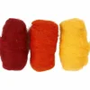 Hot Creativ Company Kartet uld - Rød/orange/gul, 3 x 10 gr.