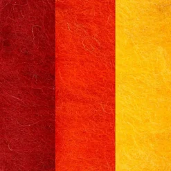 Hot Creativ Company Kartet uld - Rød/orange/gul, 3 x 10 gr.