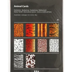 New Creativ Company Karton A4 - Dyreprint, 10 ass. ark