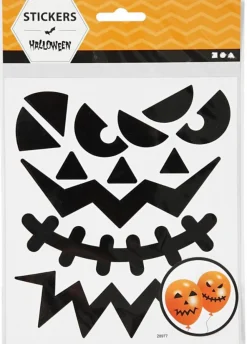 New Creativ Company Klistermærker - Halloween ansigter, 1 ark
