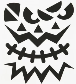 New Creativ Company Klistermærker - Halloween ansigter, 1 ark