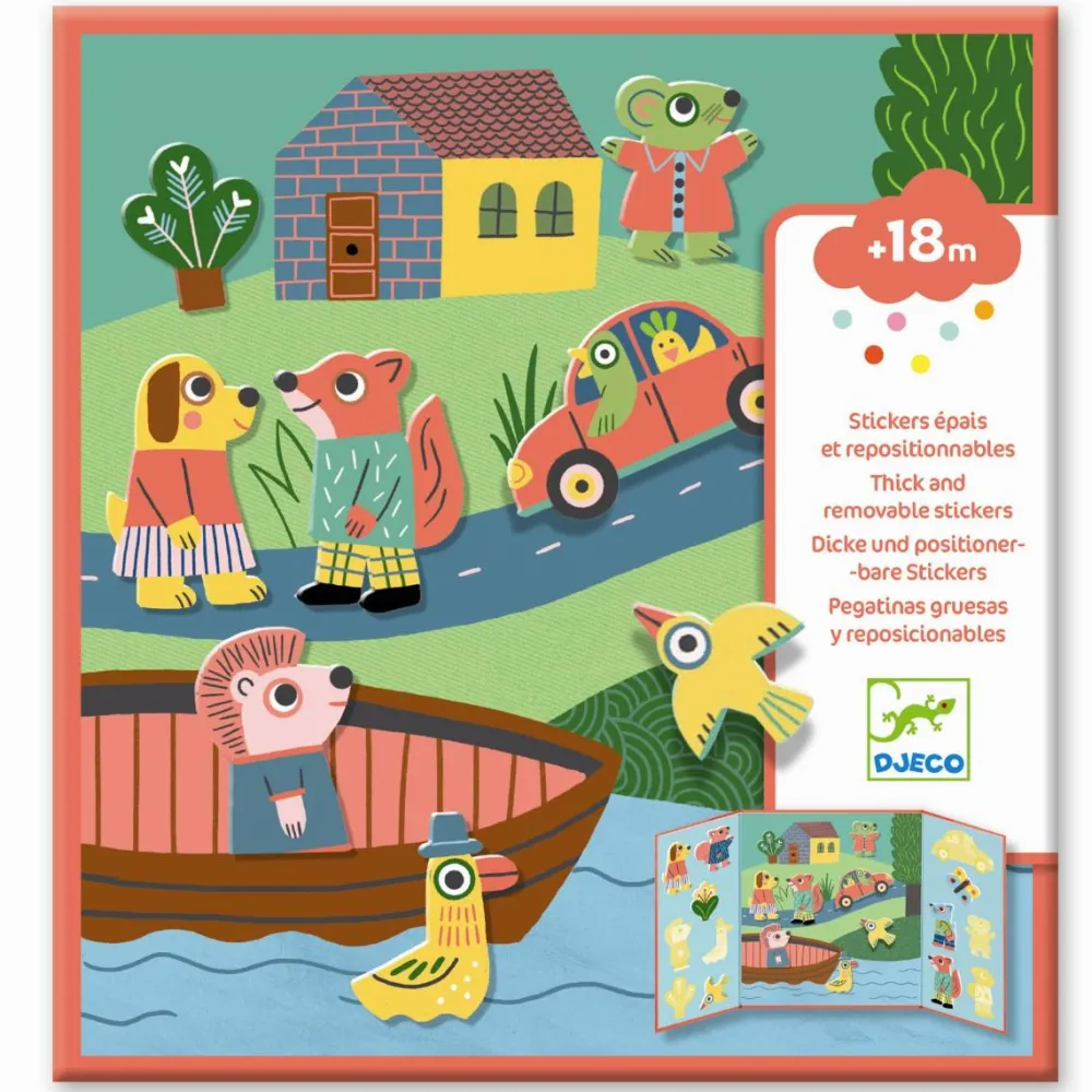 Djeco Klistermærker (fra 18 mdr.) - Dyr