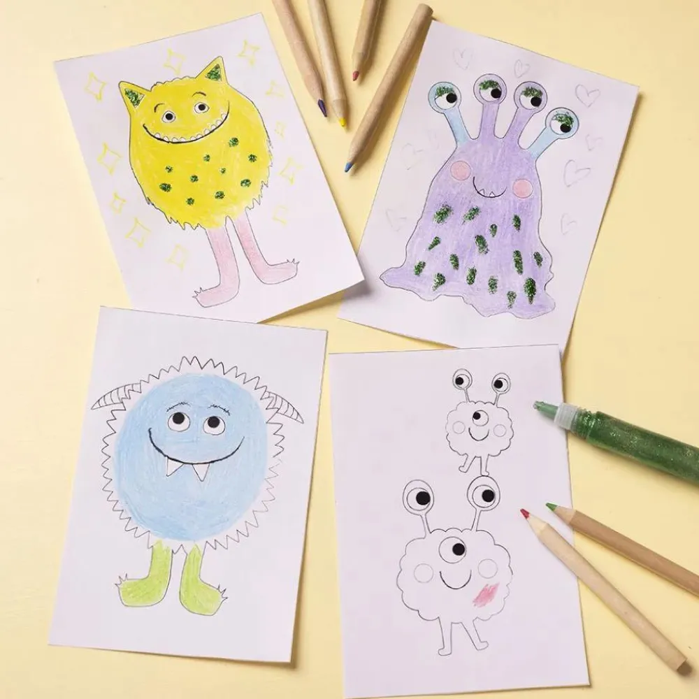 Outlet Creativ Company Krea-Monster - Farvelægnings-monstre