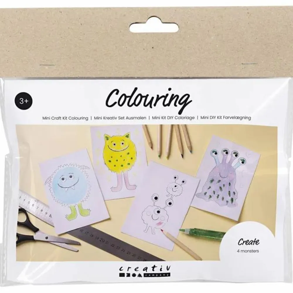 Outlet Creativ Company Krea-Monster - Farvelægnings-monstre