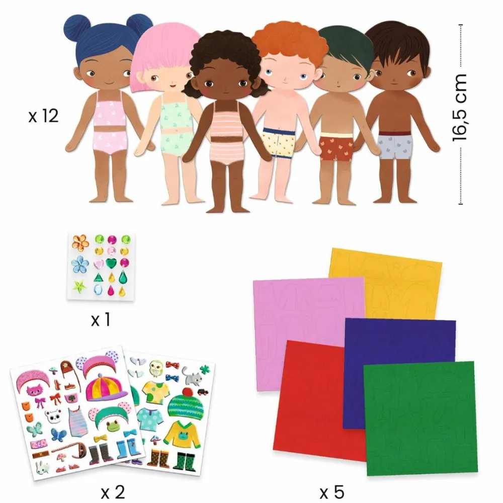 Djeco Kreativ med filt - Klæd mig på