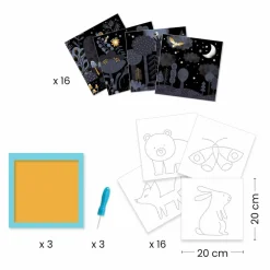 Djeco Kreativ æske - Hvem gemmer sig i natten?