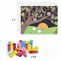 Clearance Djeco Kreativ æske - Pynt med pomponer