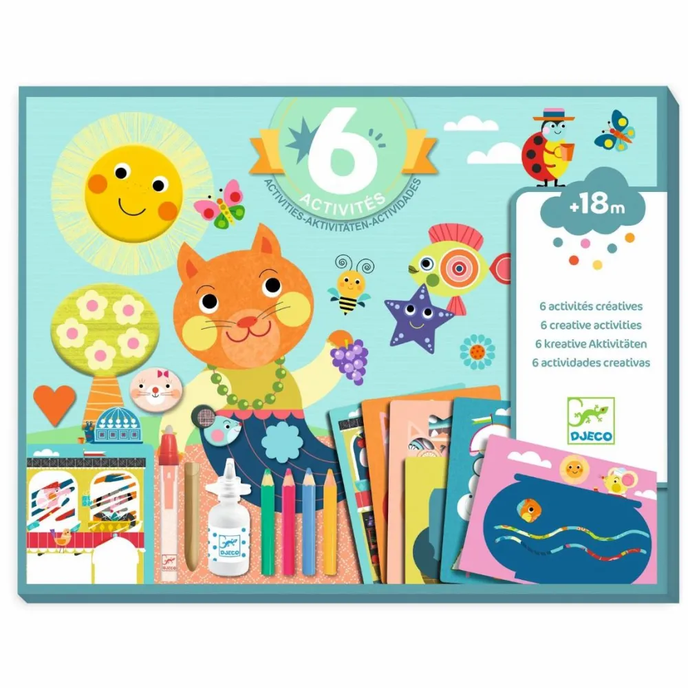 Hot Djeco Kreativt aktivitetssæt - Kat og hendes venner