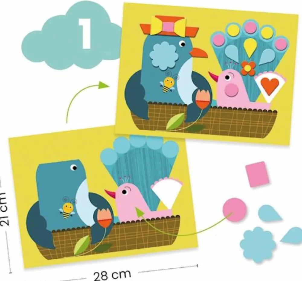 Hot Djeco Kreativt aktivitetssæt - Kat og hendes venner