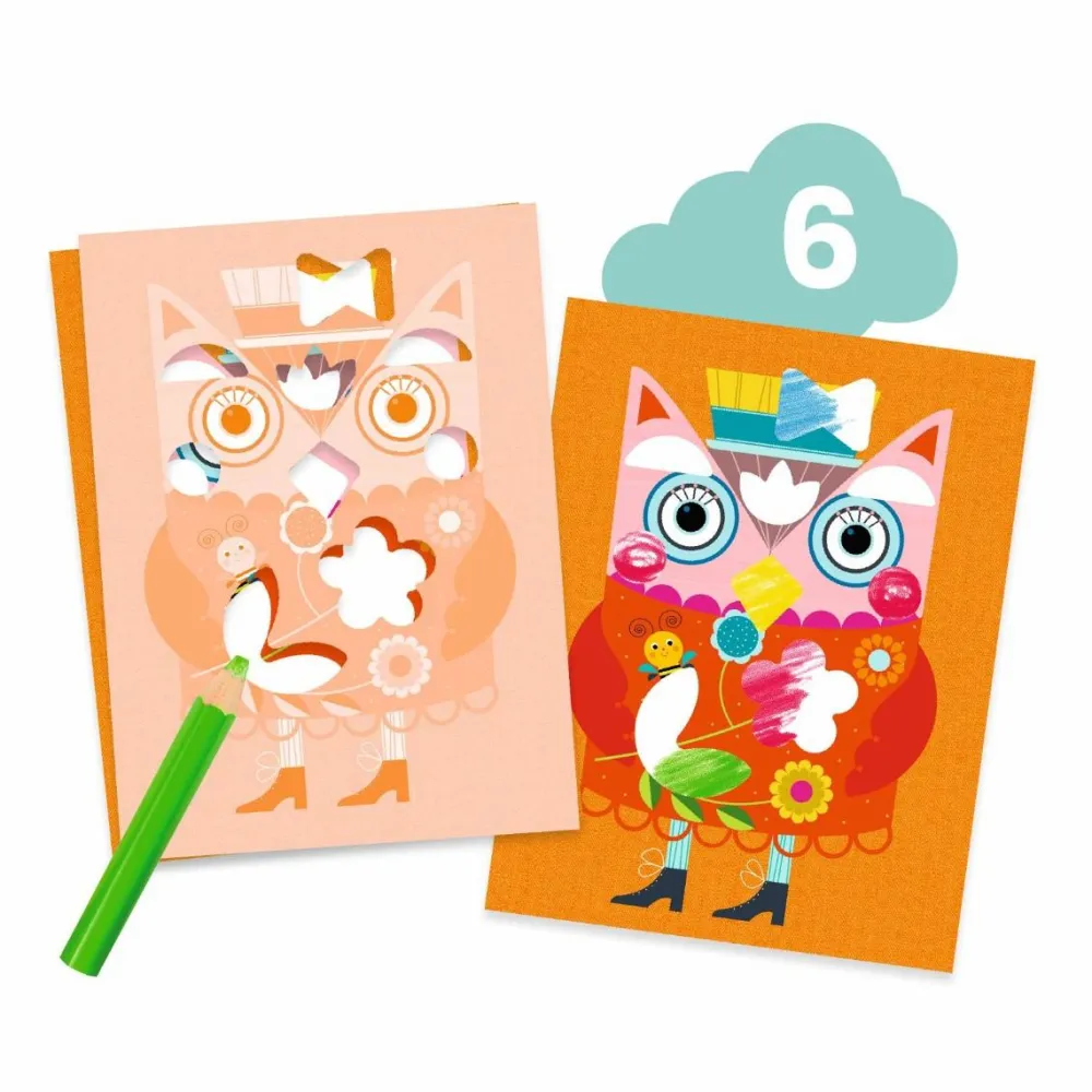 Hot Djeco Kreativt aktivitetssæt - Kat og hendes venner