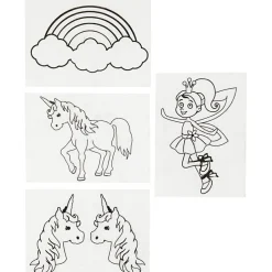 Sale Creativ Company Krympeplast m. motiver - Enhjørning, 4 ark