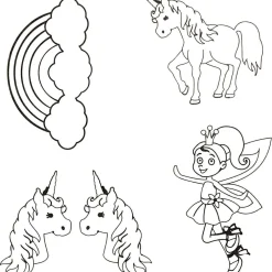 Sale Creativ Company Krympeplast m. motiver - Enhjørning, 4 ark