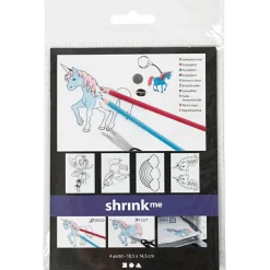 Sale Creativ Company Krympeplast m. motiver - Enhjørning, 4 ark