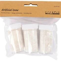 Outlet Creativ Company Kunstig sne - Hvid glitter, 3 x 27 ml.