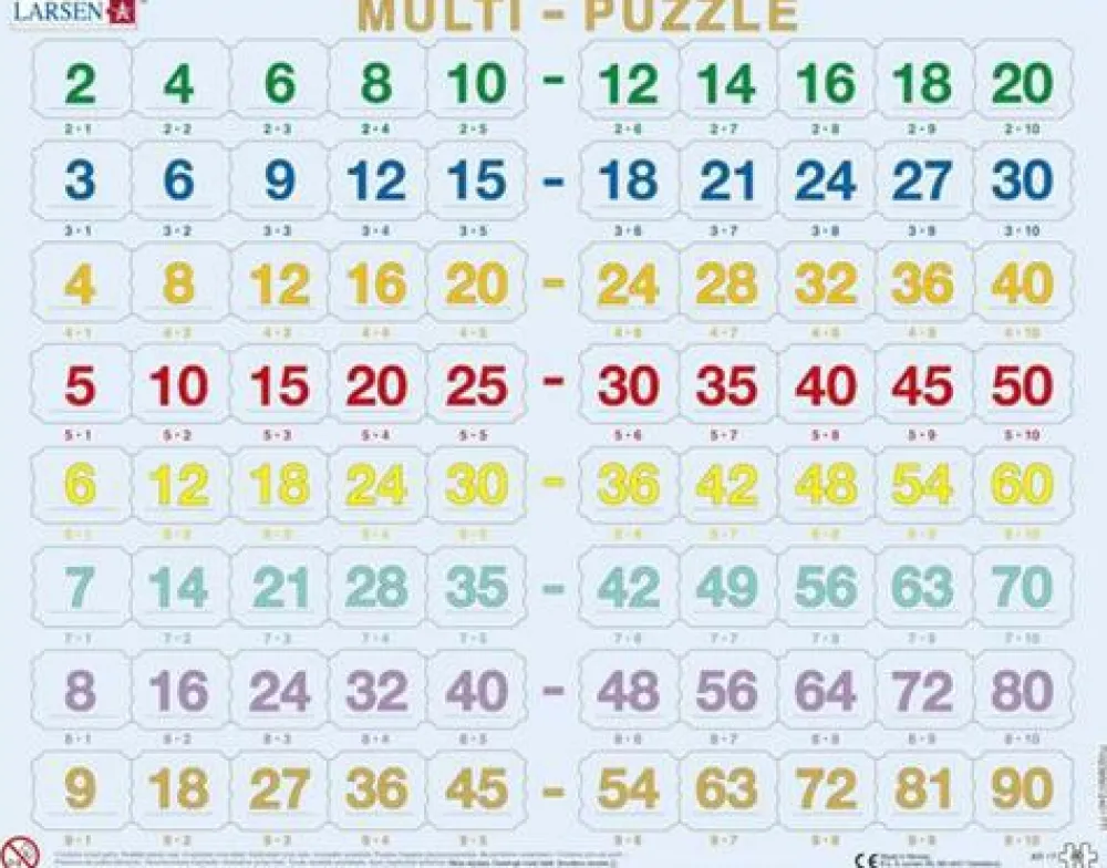Online Larsen puslespil - Matematik X