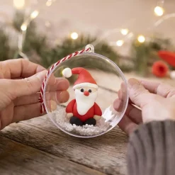 Hot Creativ Company Lav julekugler m. julefigurer, 4 stk