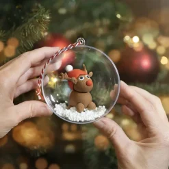 Hot Creativ Company Lav julekugler m. julefigurer, 4 stk
