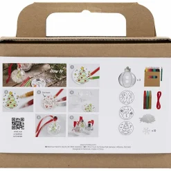 Best Creativ Company Lav julekugler m. julemotiver, 3 stk