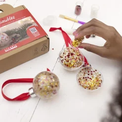 Sale Creativ Company Lav julekugler m. pailletter, 2 stk