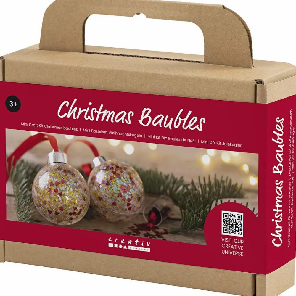 Sale Creativ Company Lav julekugler m. pailletter, 2 stk
