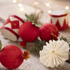 New Creativ Company Lav julepynt af crepepapir, 9 stk