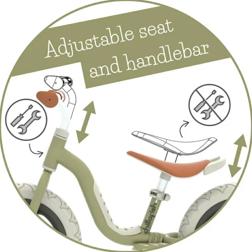 Discount Chillafish Løbecykel Charlie LUX  - Oliven (2-5 år)