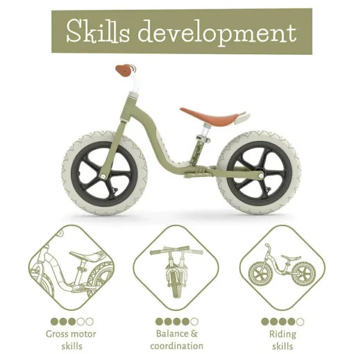 Discount Chillafish Løbecykel Charlie LUX  - Oliven (2-5 år)