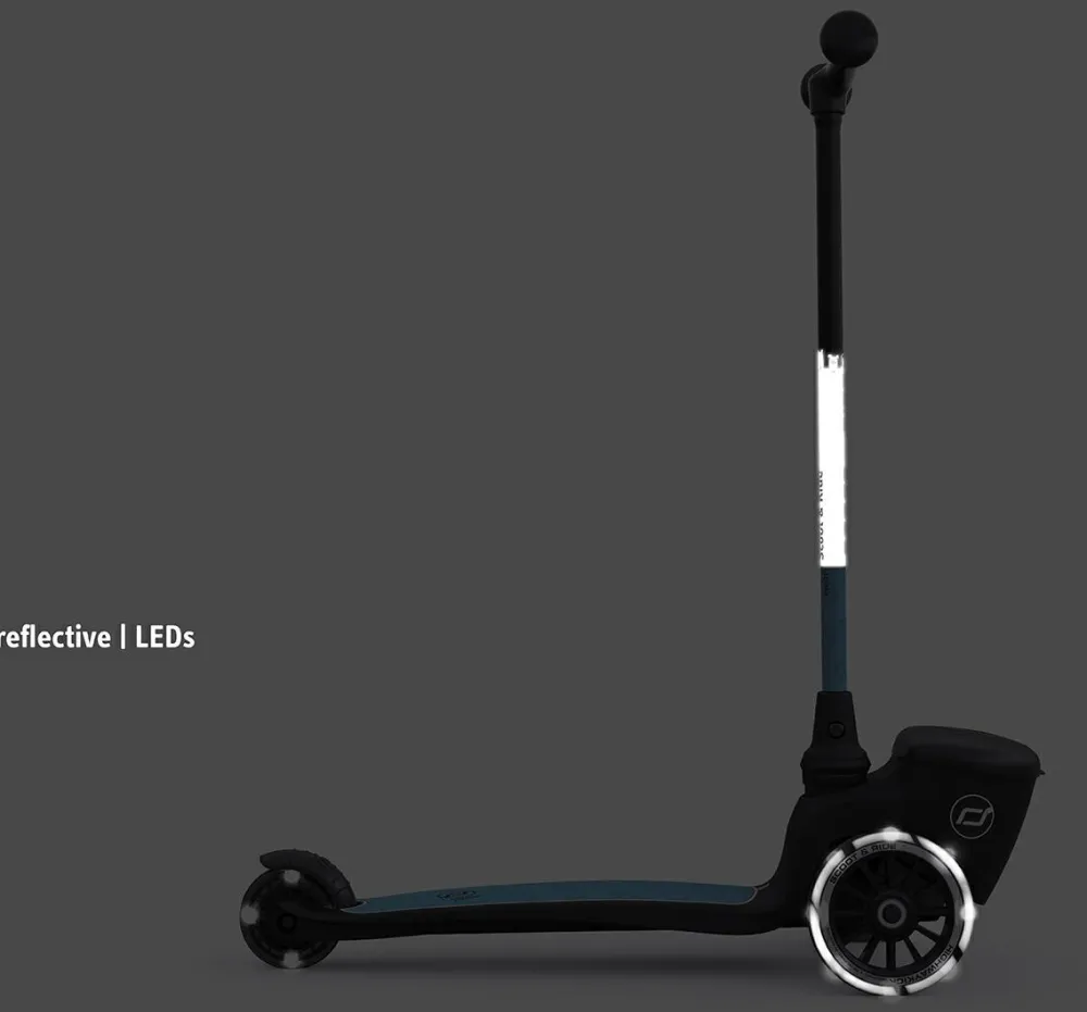 Best Scoot & Ride Løbehjul - Highwaykick 2 Lifestyle m. LED, Steel