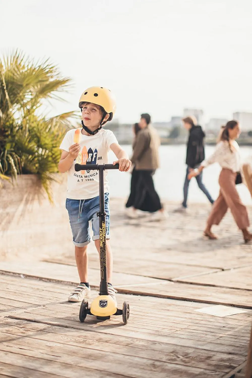 Sale Scoot & Ride Løbehjul - Highwaykick 3 m. LED, Lemon