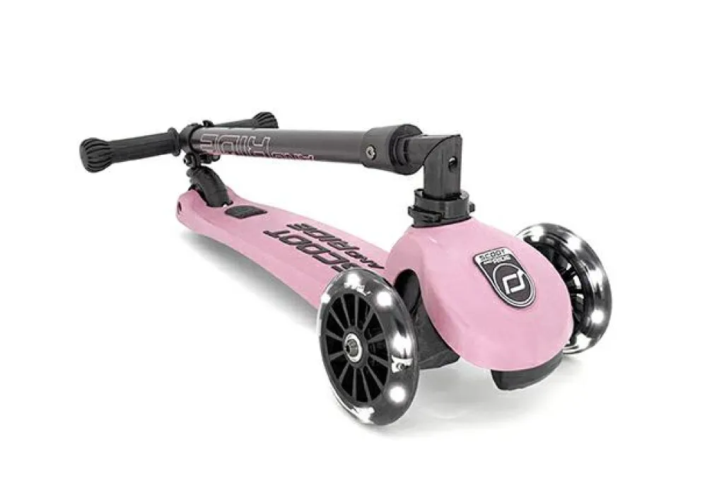 New Scoot & Ride Løbehjul - Highwaykick 3 m. LED, Rose
