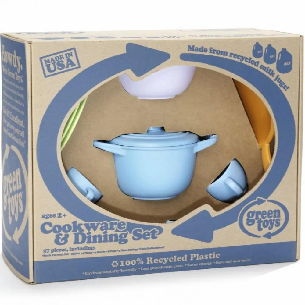 Clearance Green Toys Legekøkken tilbehør - Køkkenudstyr, 27 dele