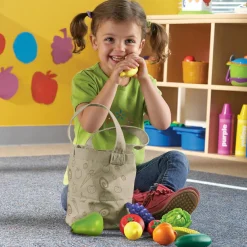 Best Learning Resources Legemad - Indkøbspose m. frugt og grønt, 16 stk
