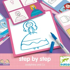 New Djeco Lær at tegne, Trin for trin - Josephines verden