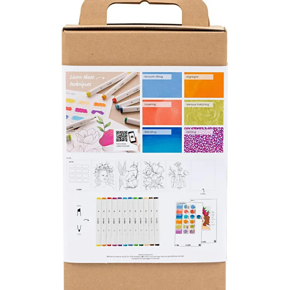 Outlet Creativ Company Læringssæt - Farvelægning