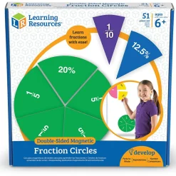 Best Learning Resources Magnetiske brøkcirkler - 2-sidet, 51 dele