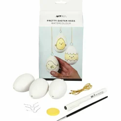 Hot Creativ Company Mal påskeæg m. vandfarve, 3 stk