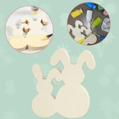 Sale Creativ Company Mal påskeharer i træ - B: 16 cm.