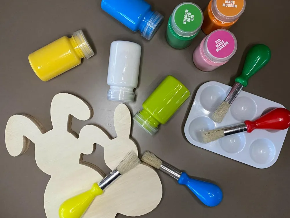 Sale Creativ Company Mal påskeharer i træ - B: 16 cm.