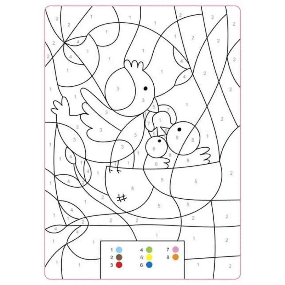 Forlaget Bolden Malebog med farvekoder - Dyreunger