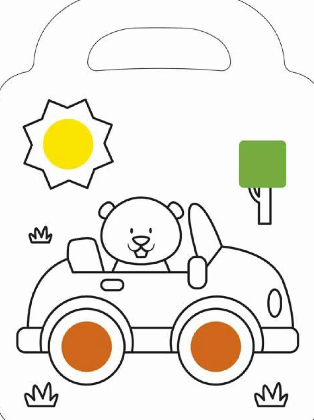 New Forlaget Bolden Malebog med klistermærker - Giraf