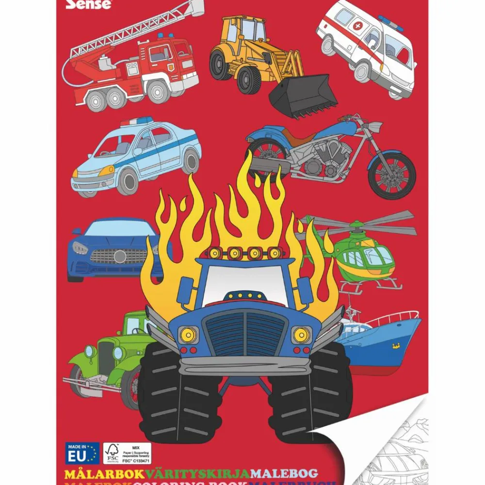 Hot Malebog med køretøjer, 36 sider