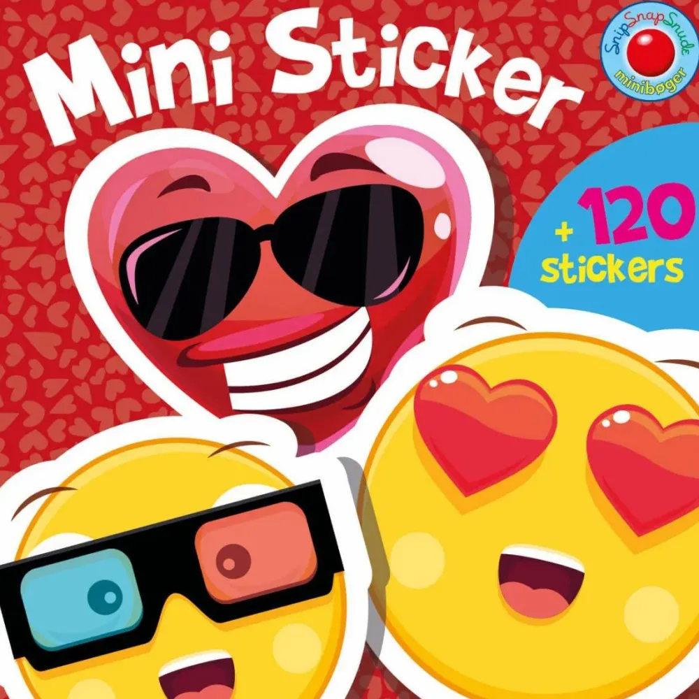 Sale Forlaget Bolden Mini-stickers bog - Smileys, 120+ stk