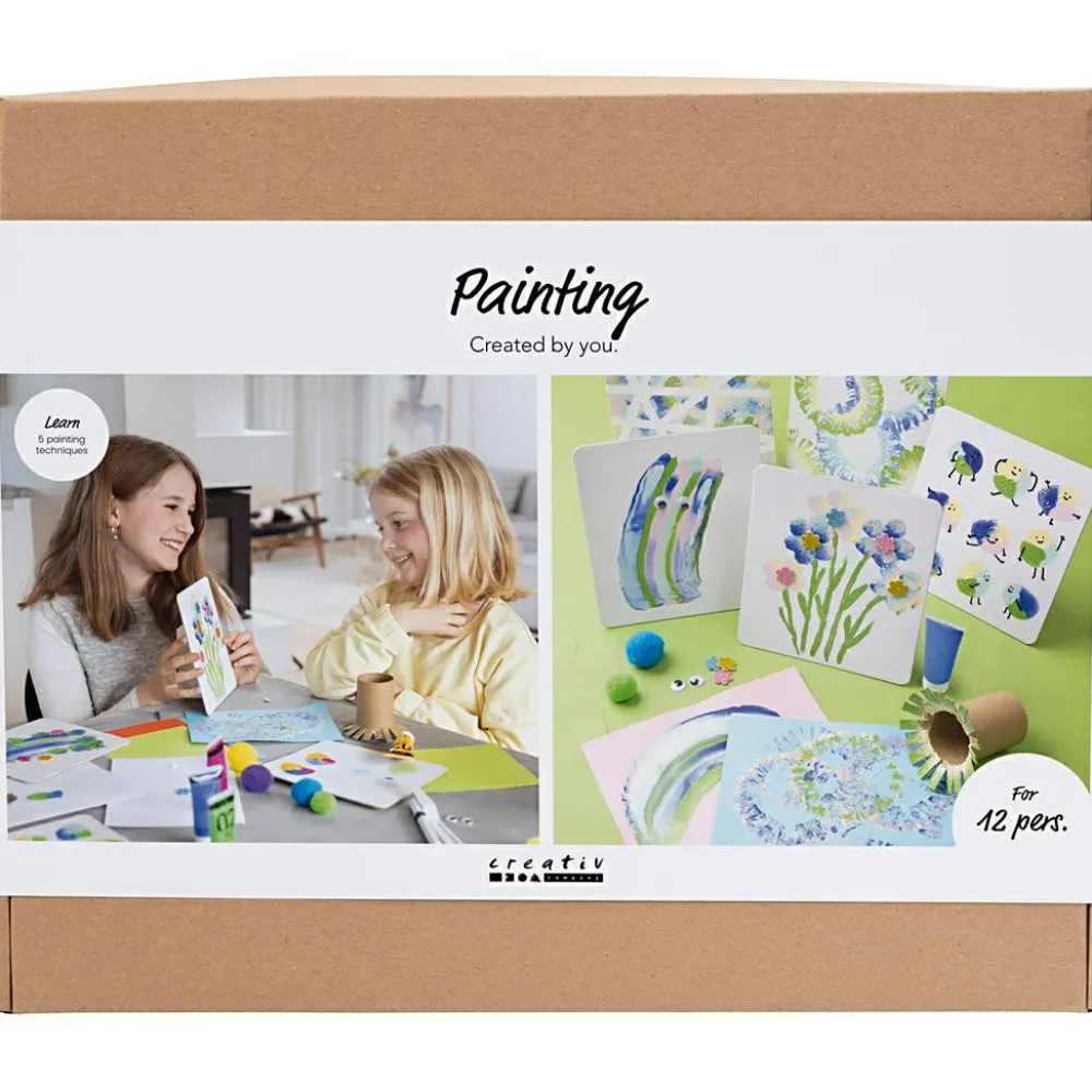 Sale Creativ Company Nok til en flok - Lær 5 forskellige maleteknikker