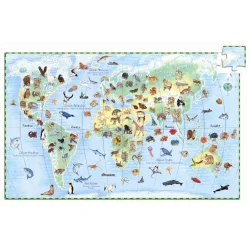 Online Djeco Observationspuslespil m. 100 brikker - Verdens dyr