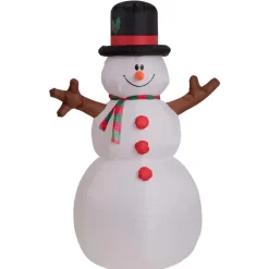 Oppustelig snemand med lys, 180 cm