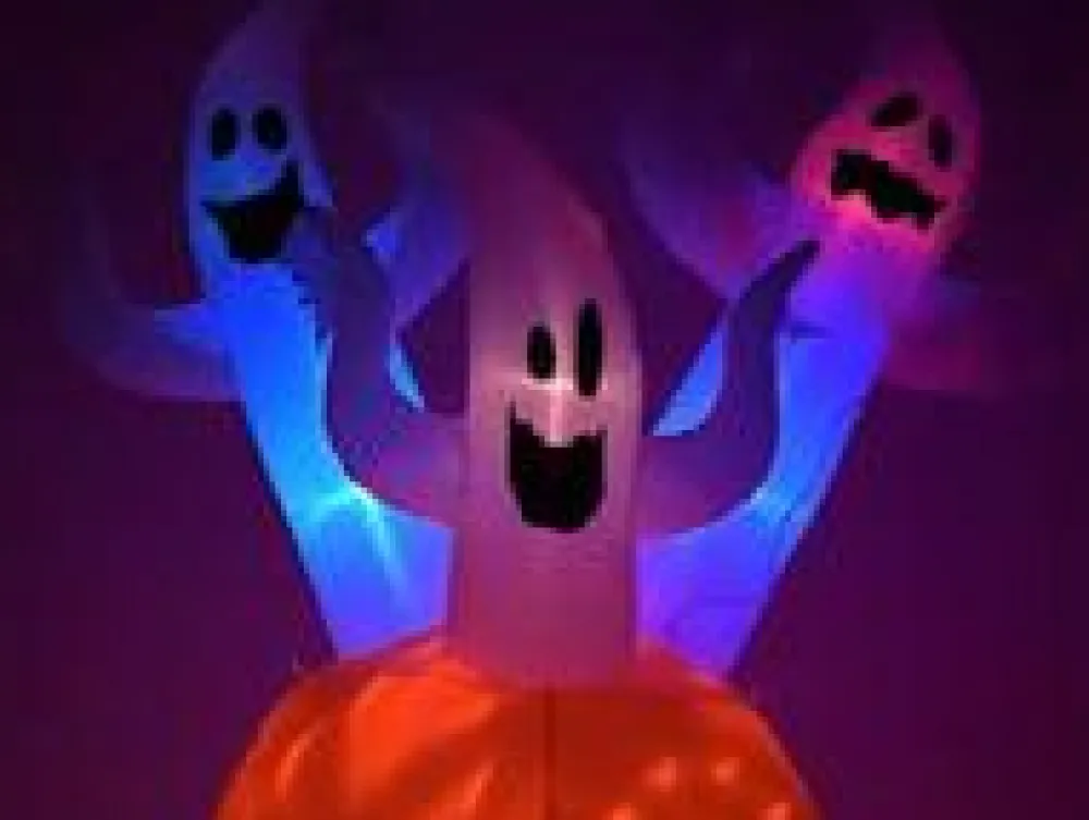 New Oppusteligt Halloween-græskar med lys, 180 cm