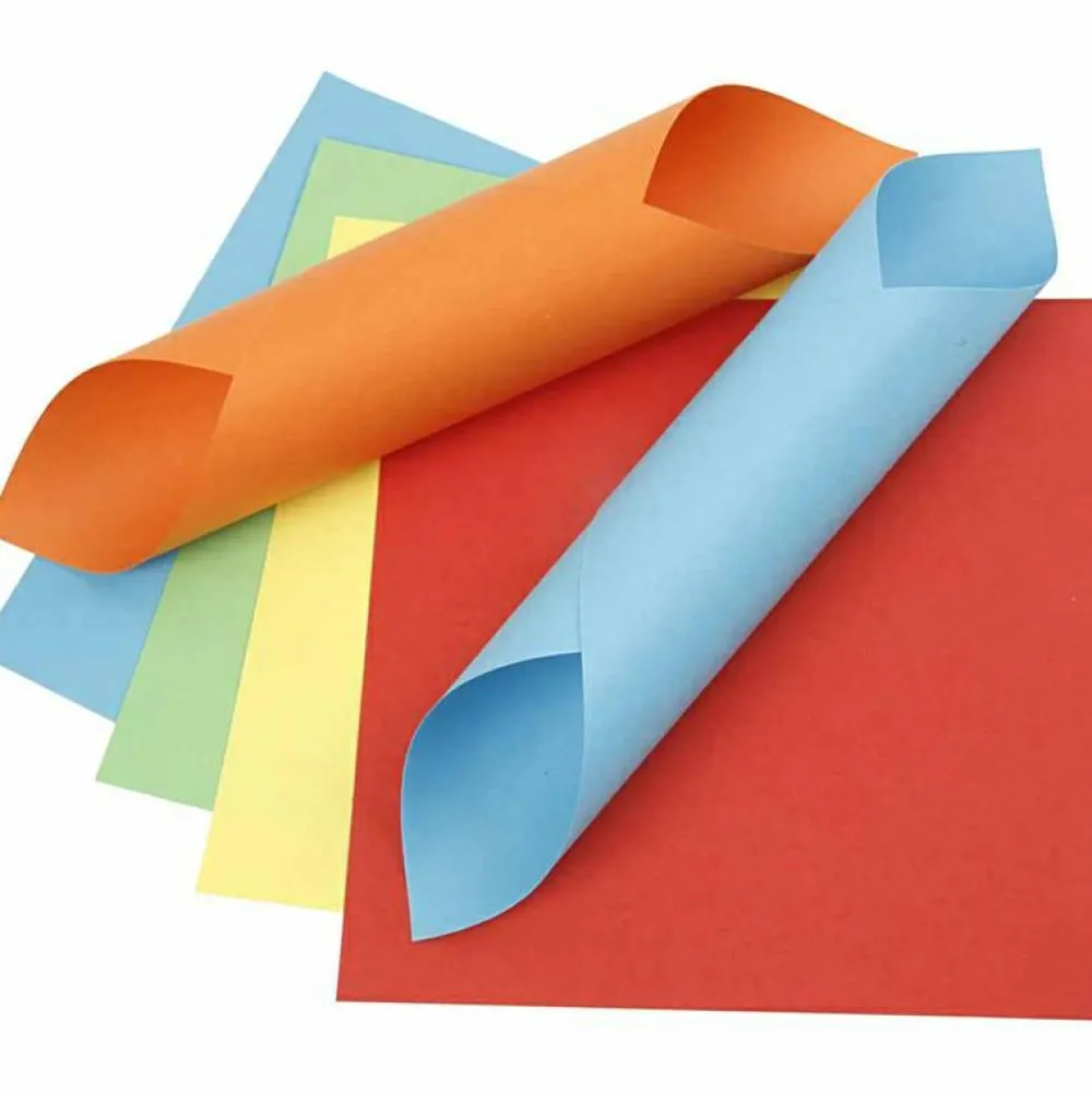 Hot Creativ Company Origami 15 x 15 cm - Basisfarver, 10 ark